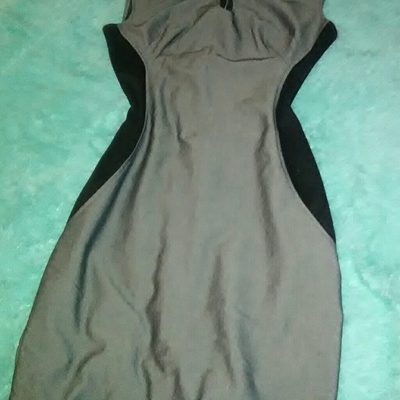 Size 7 Black & Grey Color Block Dress - Picture 2 of 10